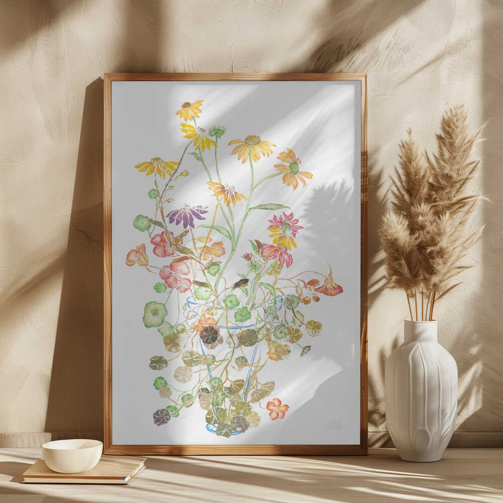 Colorful Wildflower Vase