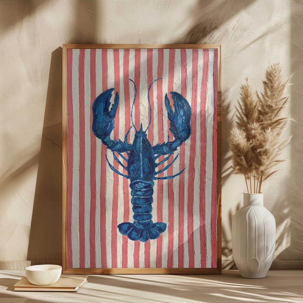 Blue Lobster Red Stripes