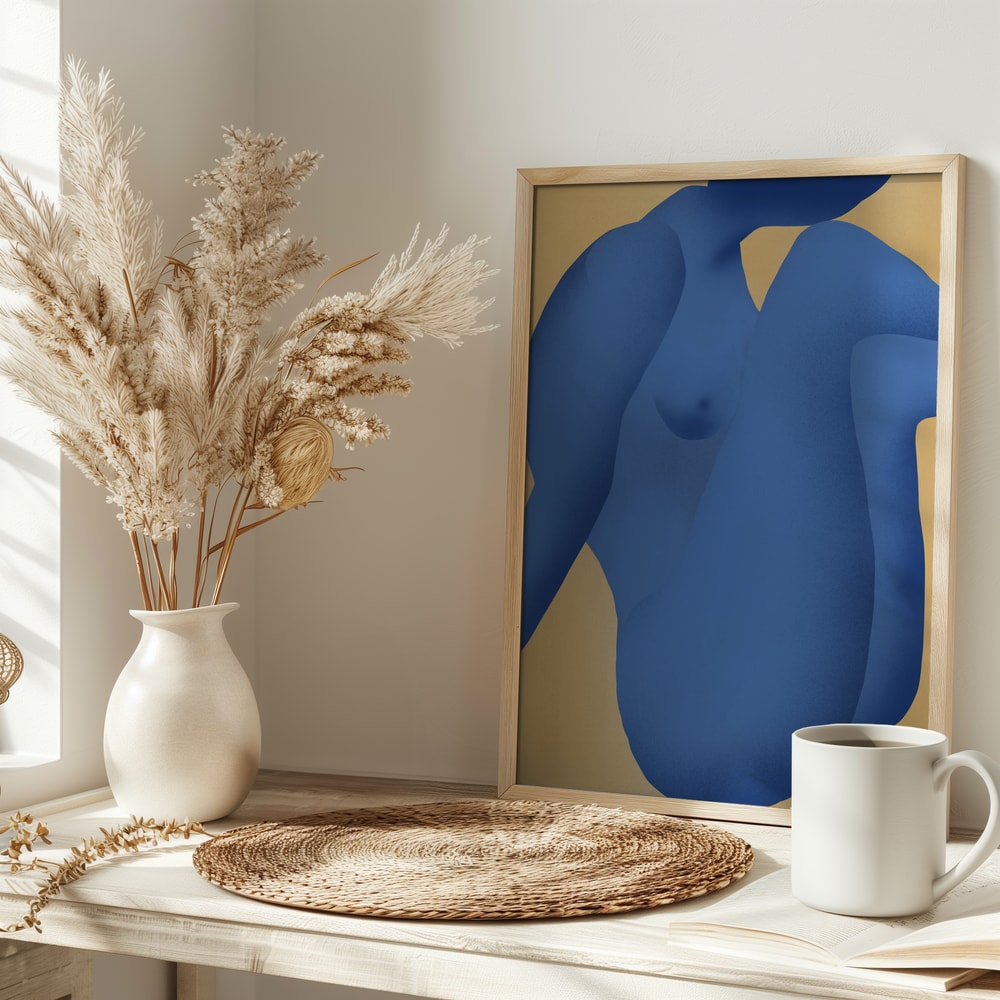 Abstract Blue Figure