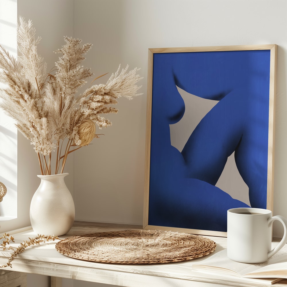 Serene Blue Figure