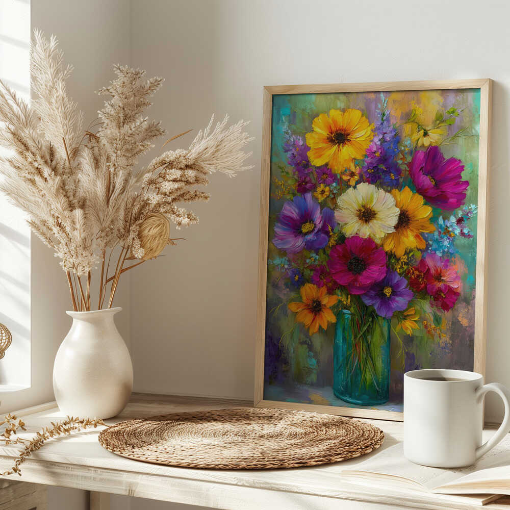 Evergreen Green Painterly Florals 2