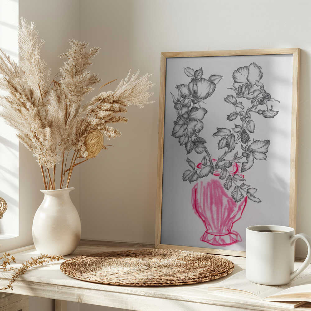 Wild Roses Pink Vase