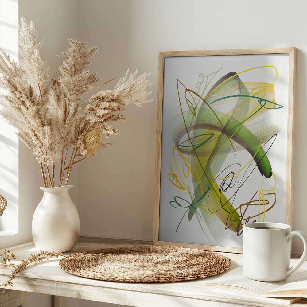 Dynamic Green Swirls