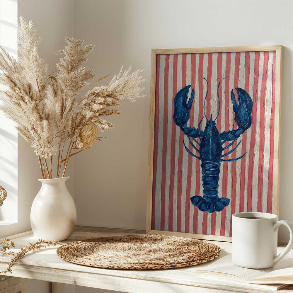 Blue Lobster Red Stripes
