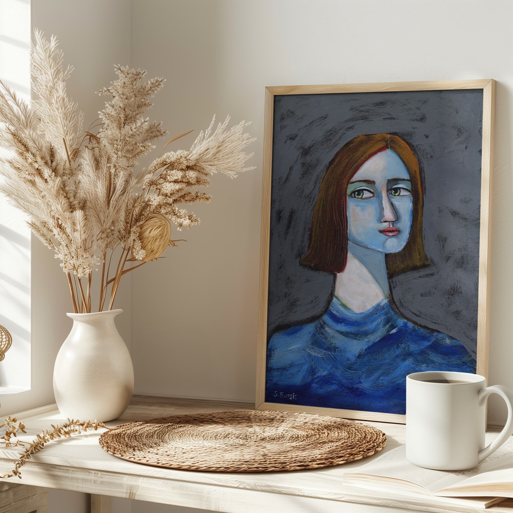 Blue Woman Portrait