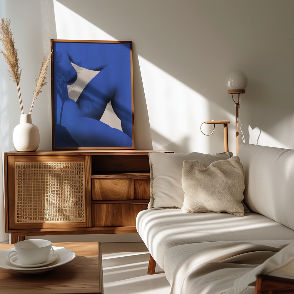 Serene Blue Figure