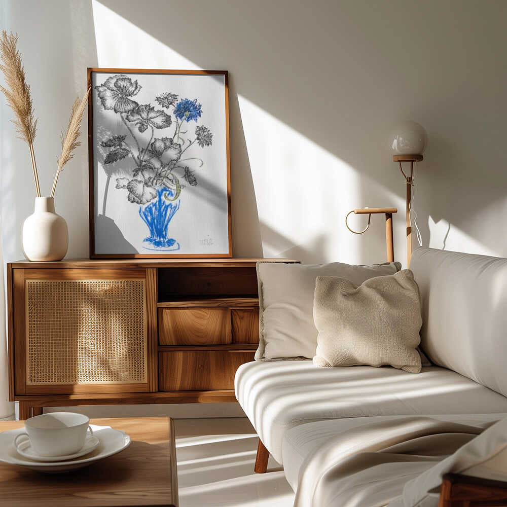 Blue Vase Floral Bouquet