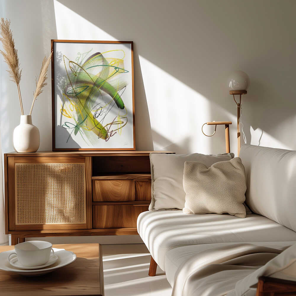 Dynamic Green Swirls