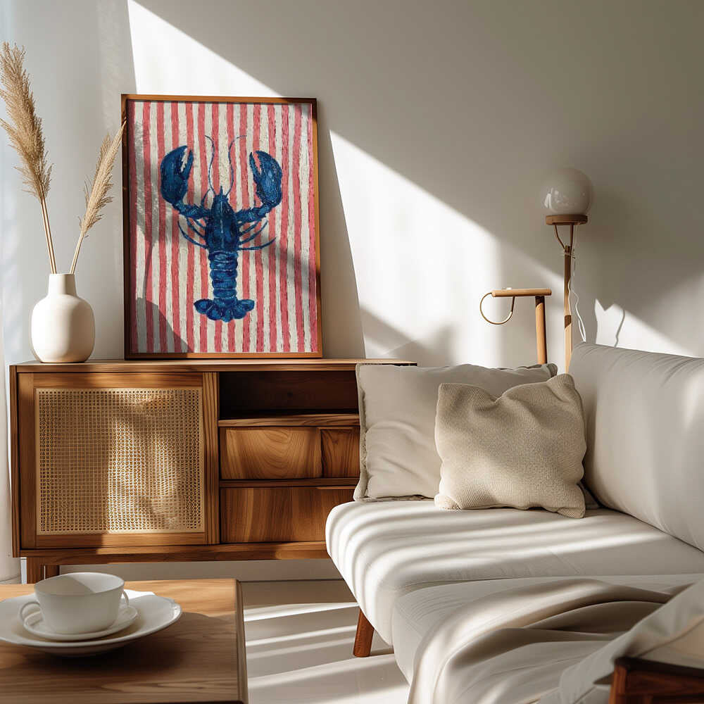 Blue Lobster Red Stripes
