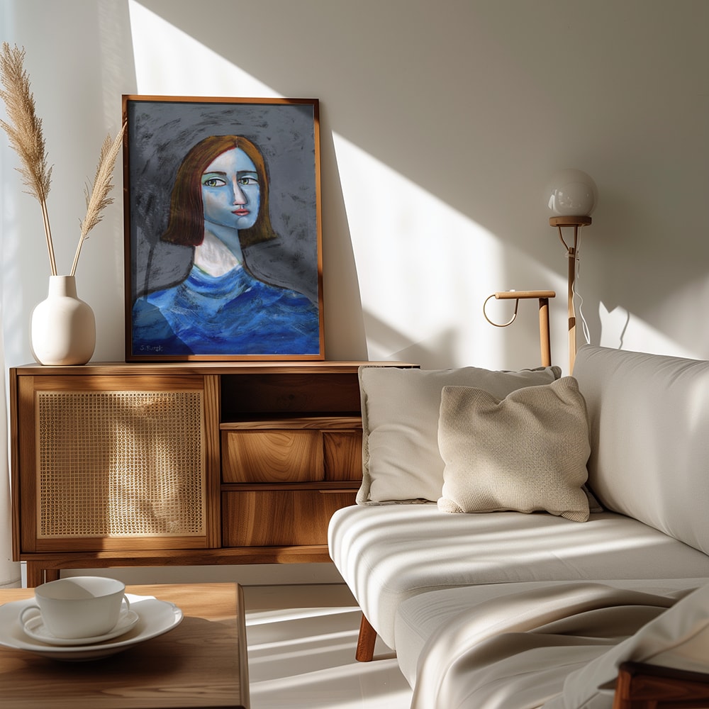 Blue Woman Portrait