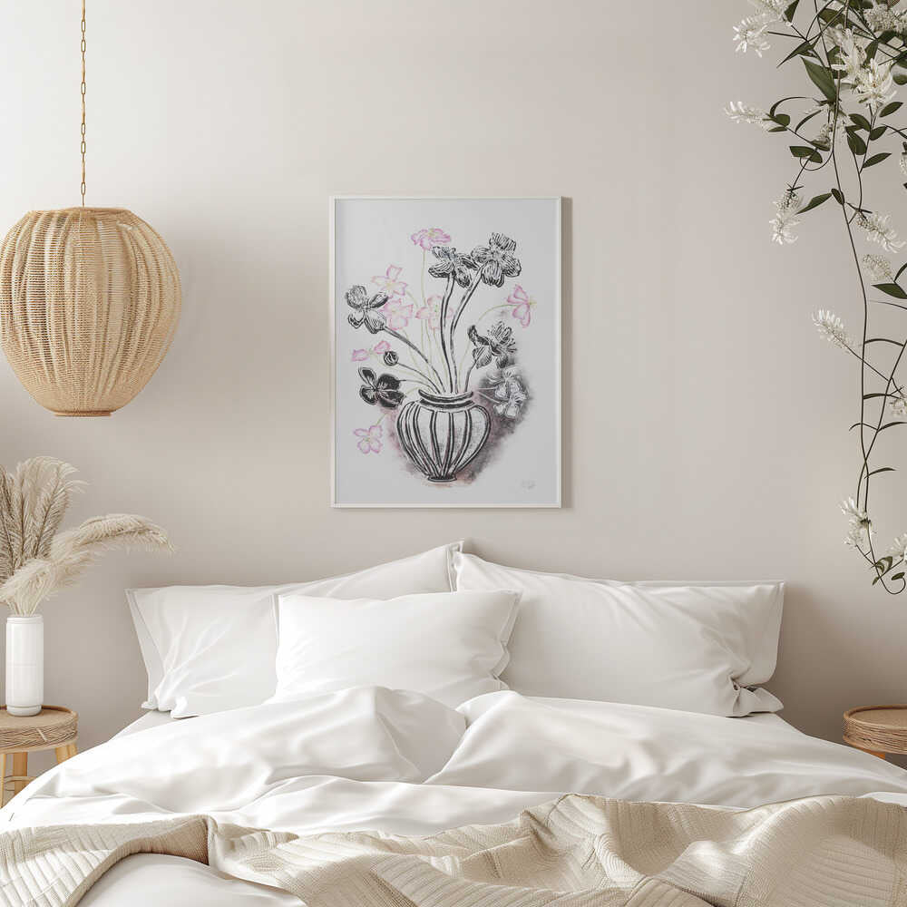 Graphic Pink Blooms