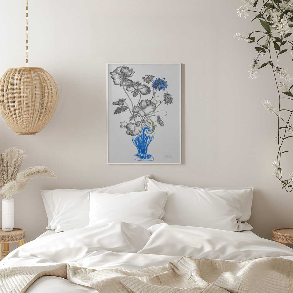 Blue Vase Floral Bouquet