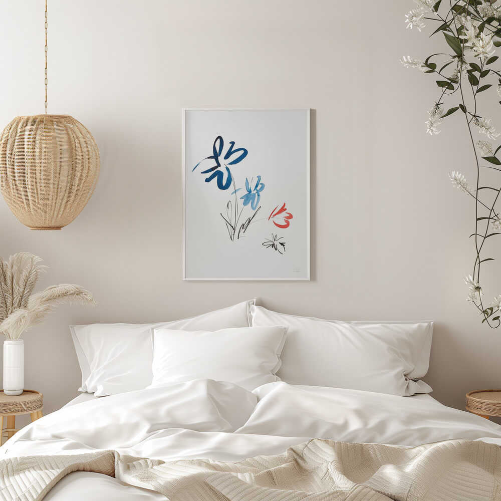 Abstract Brushstroke Flowers
