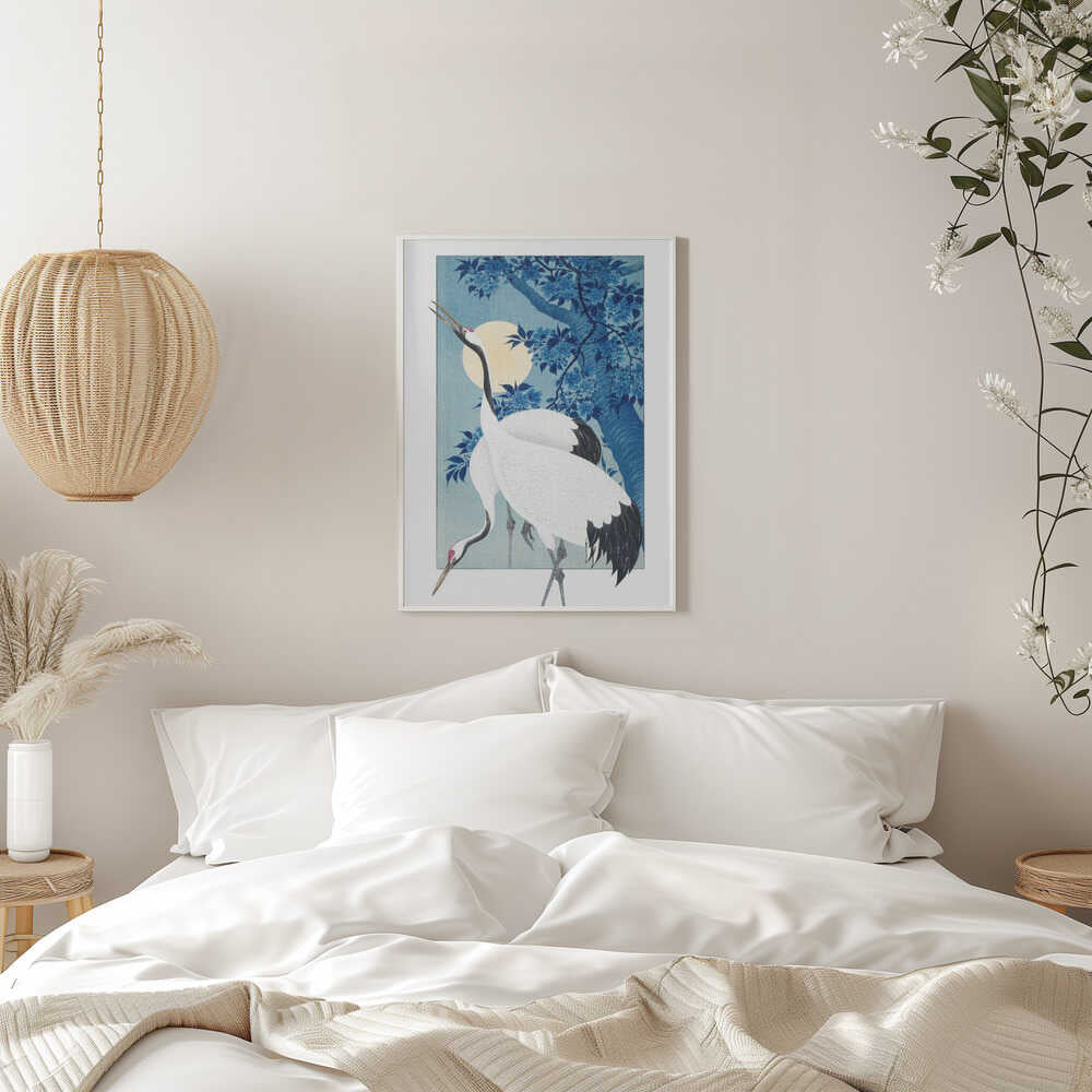 Cranes In a Moonlit Night