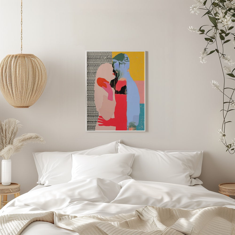 Abstract Romantic Embrace