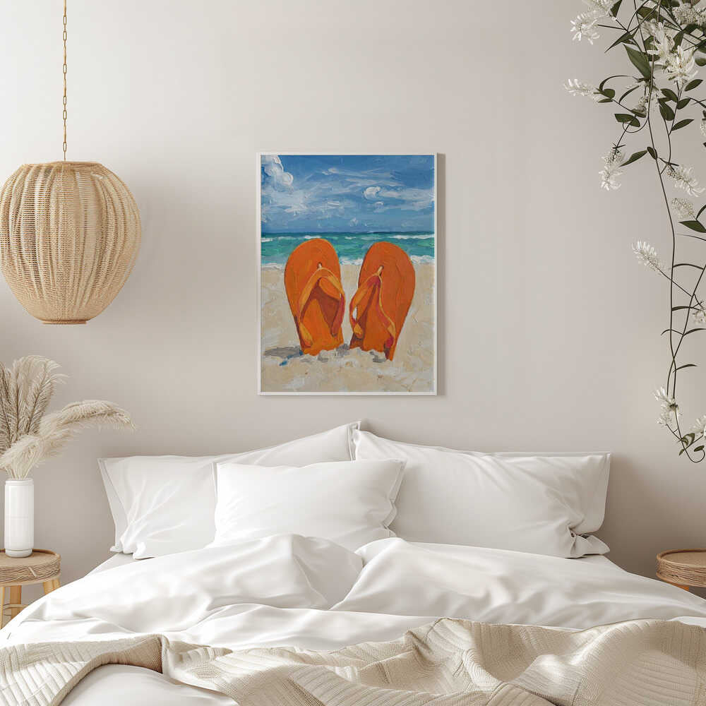 Orange Flipflops Beach