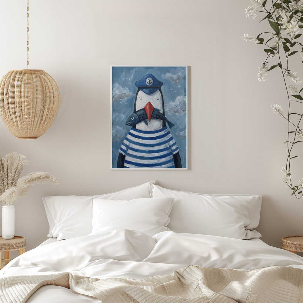 Sailor Penguin With Fish