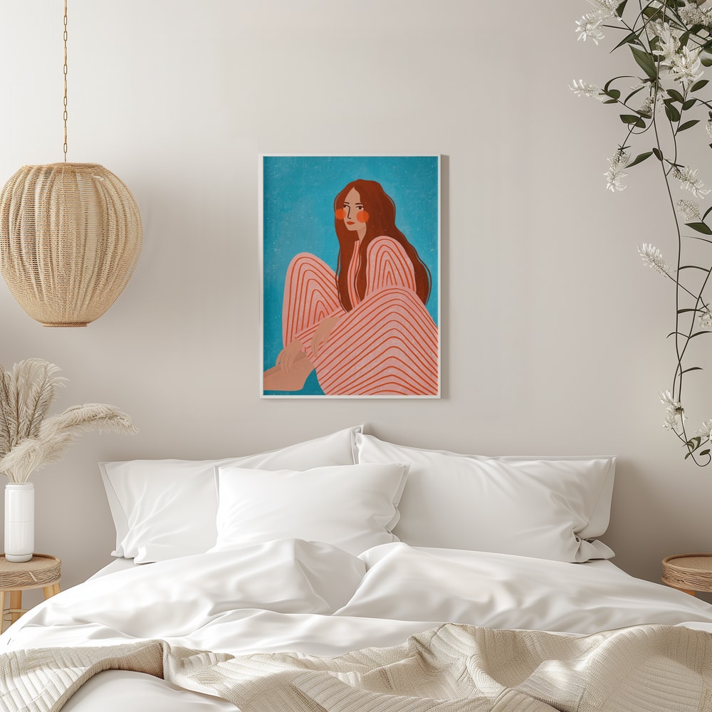 Serene Striped Woman