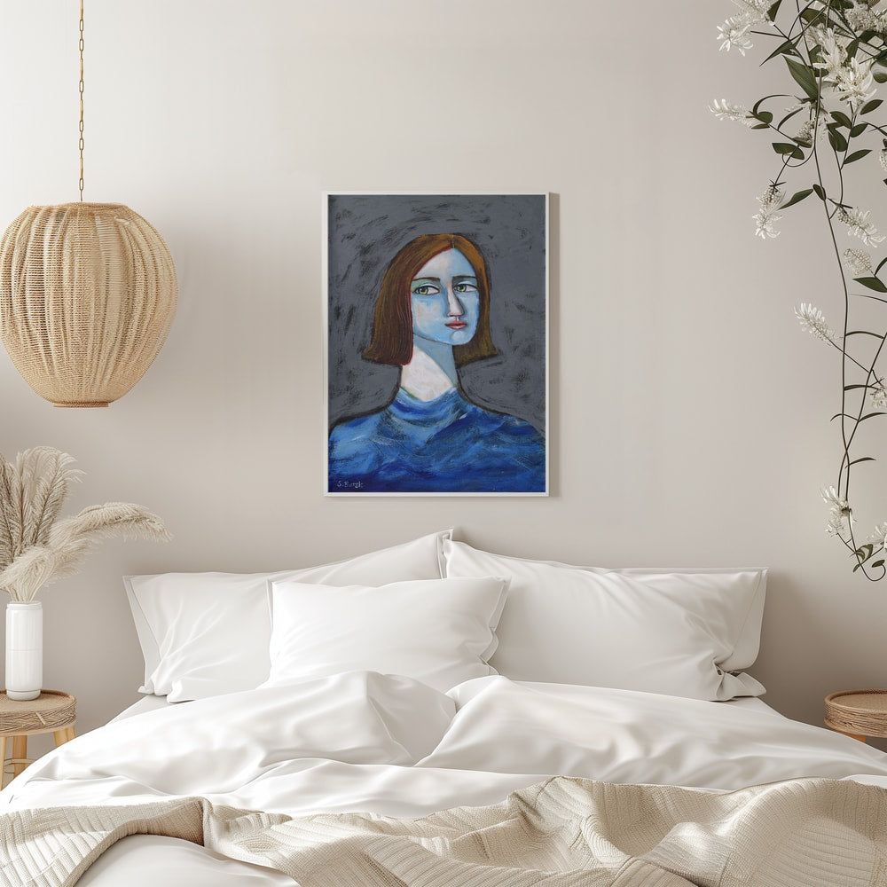 Blue Woman Portrait