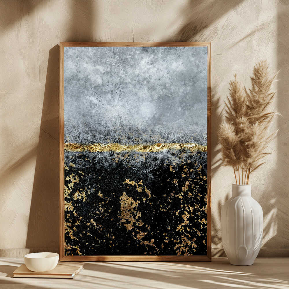 Gold Black Abstract