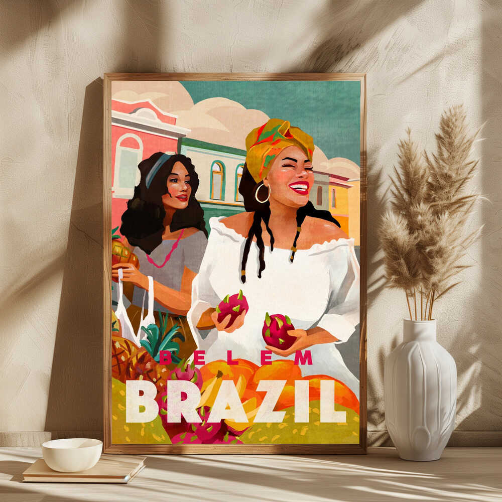 Belem Brazil Colorful Travel Art