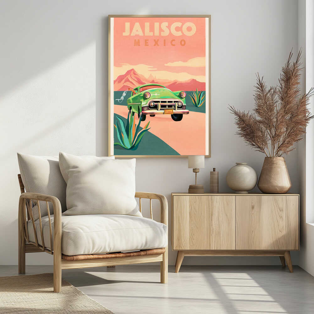 Jalisco Mexico Vintage Travel Poster