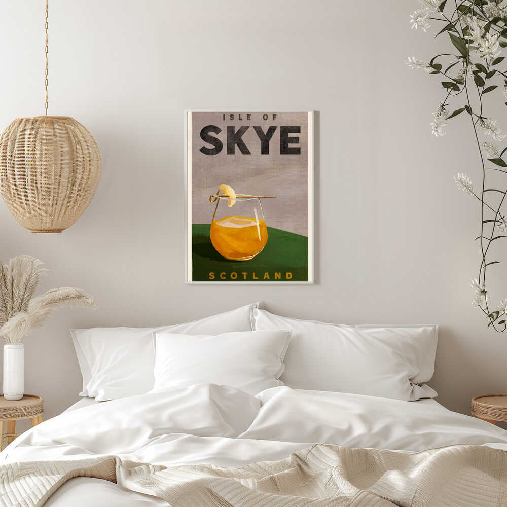 Isle Of Skye Scotland Scotch Cocktail Travel Poster
