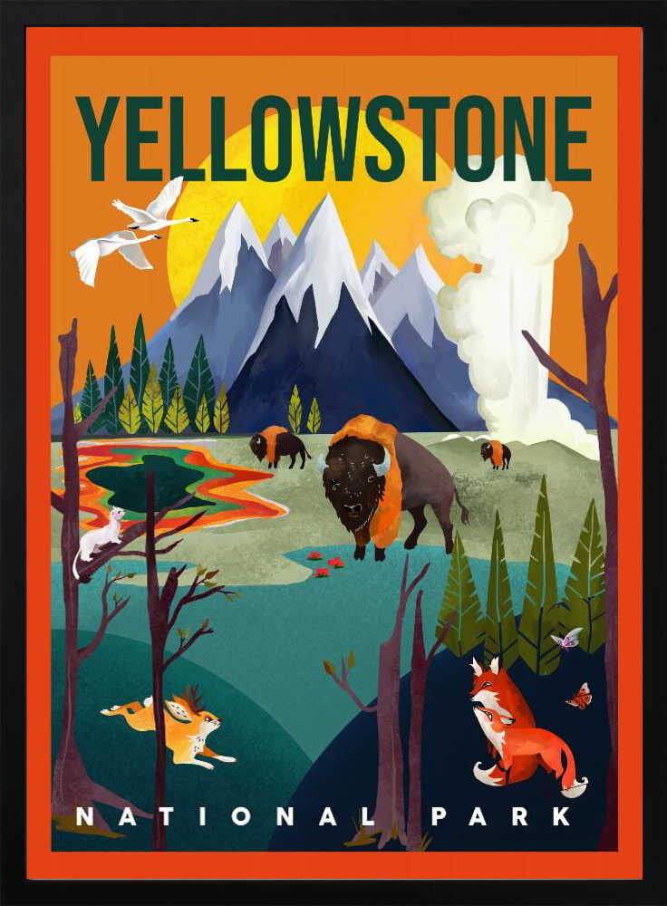 Yellowstone National Park Travel Art