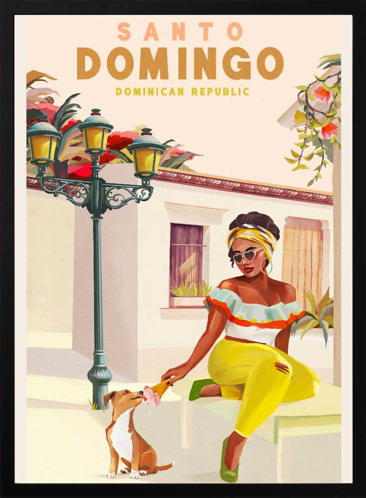 Santo Domingo Dominican Republic Woman & Dog