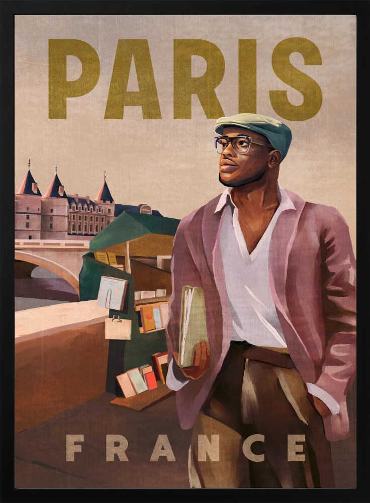 Paris France Vintage Travel Poster