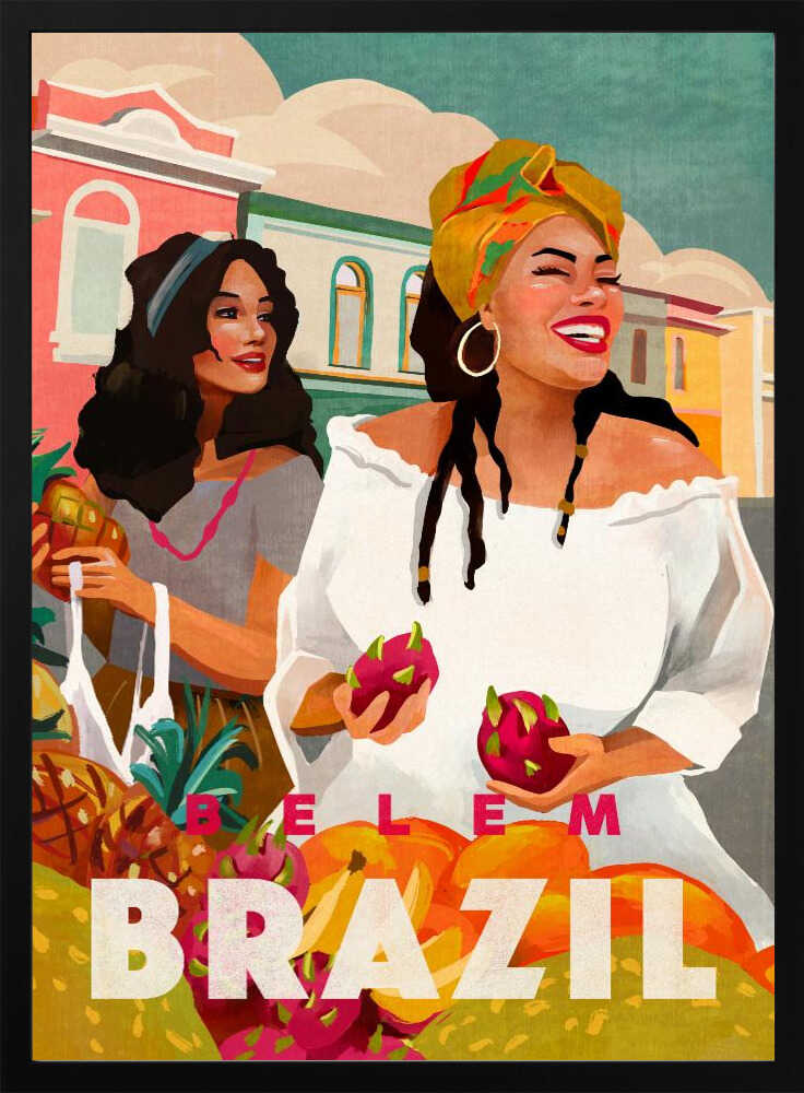 Belem Brazil Colorful Travel Art