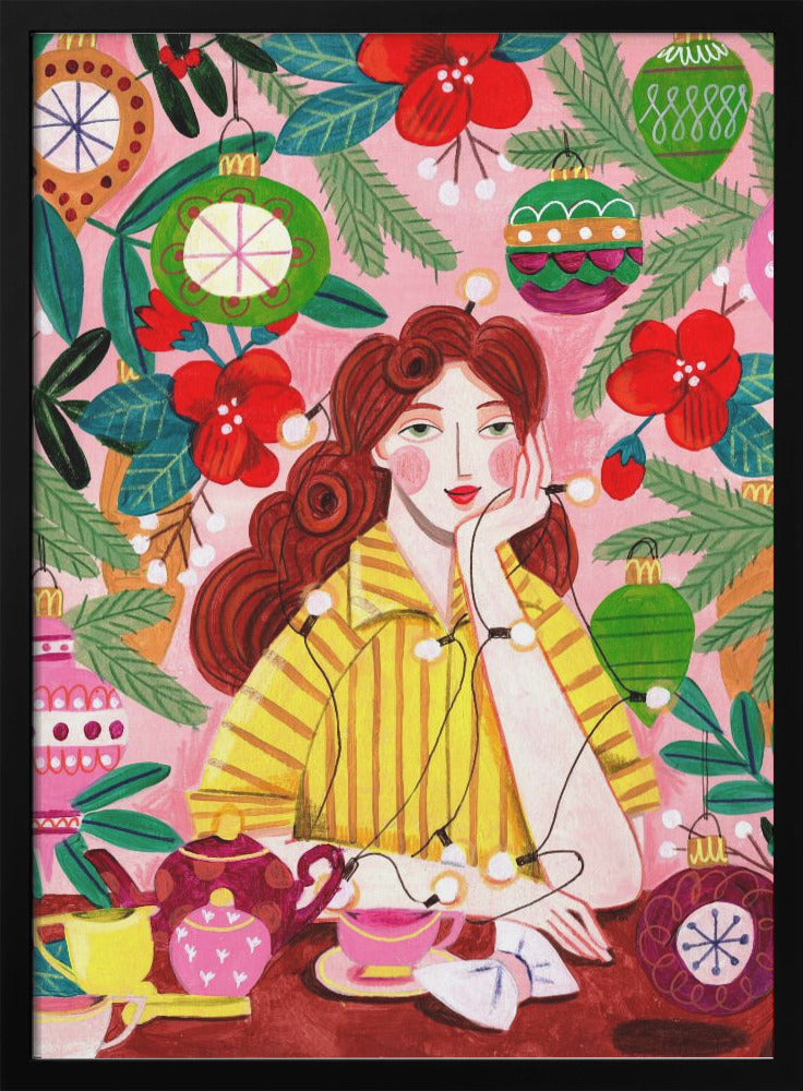 Retro Christmas Woman - plakatstore