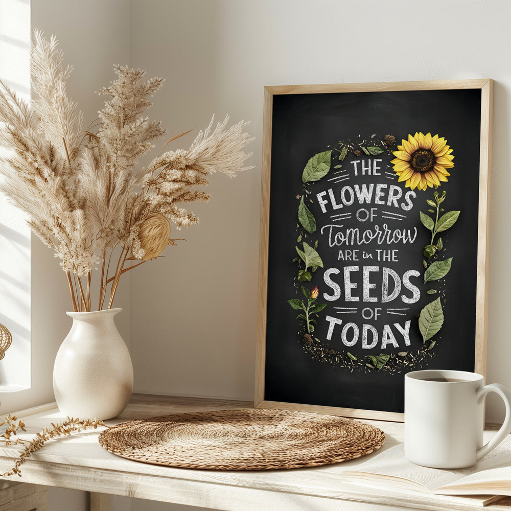 The Flowers Of Tomorrow Are In The Seeds Of Today - plakatstore