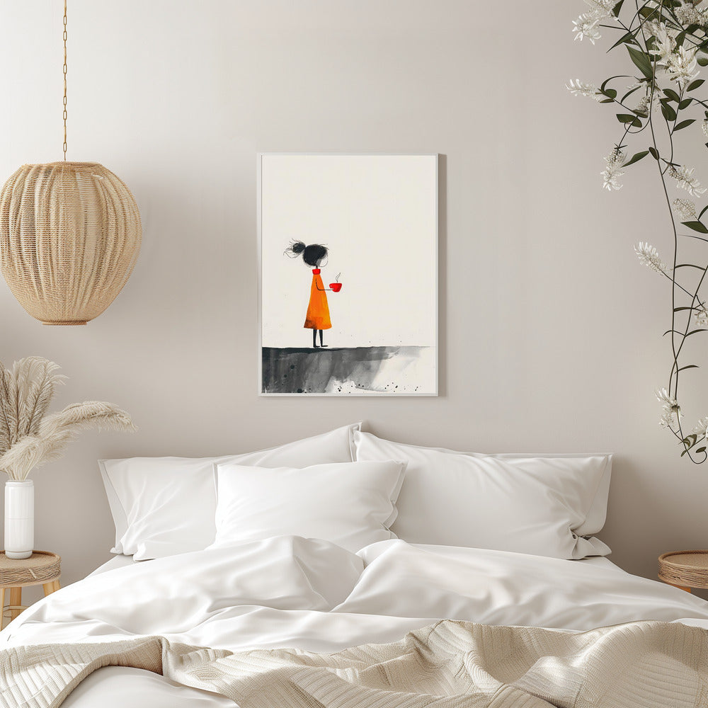 The Girl With the Red Coffee Cup - plakatstore