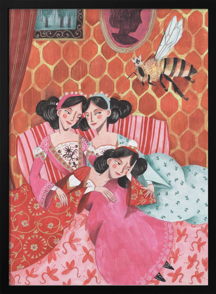 The queen bee and pink princesses - plakatstore