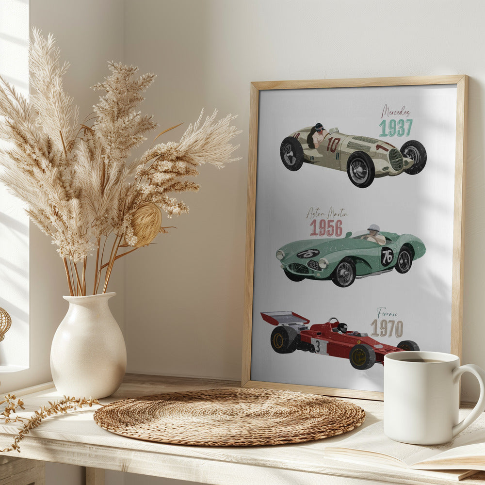 Vintage Racecars - plakatstore