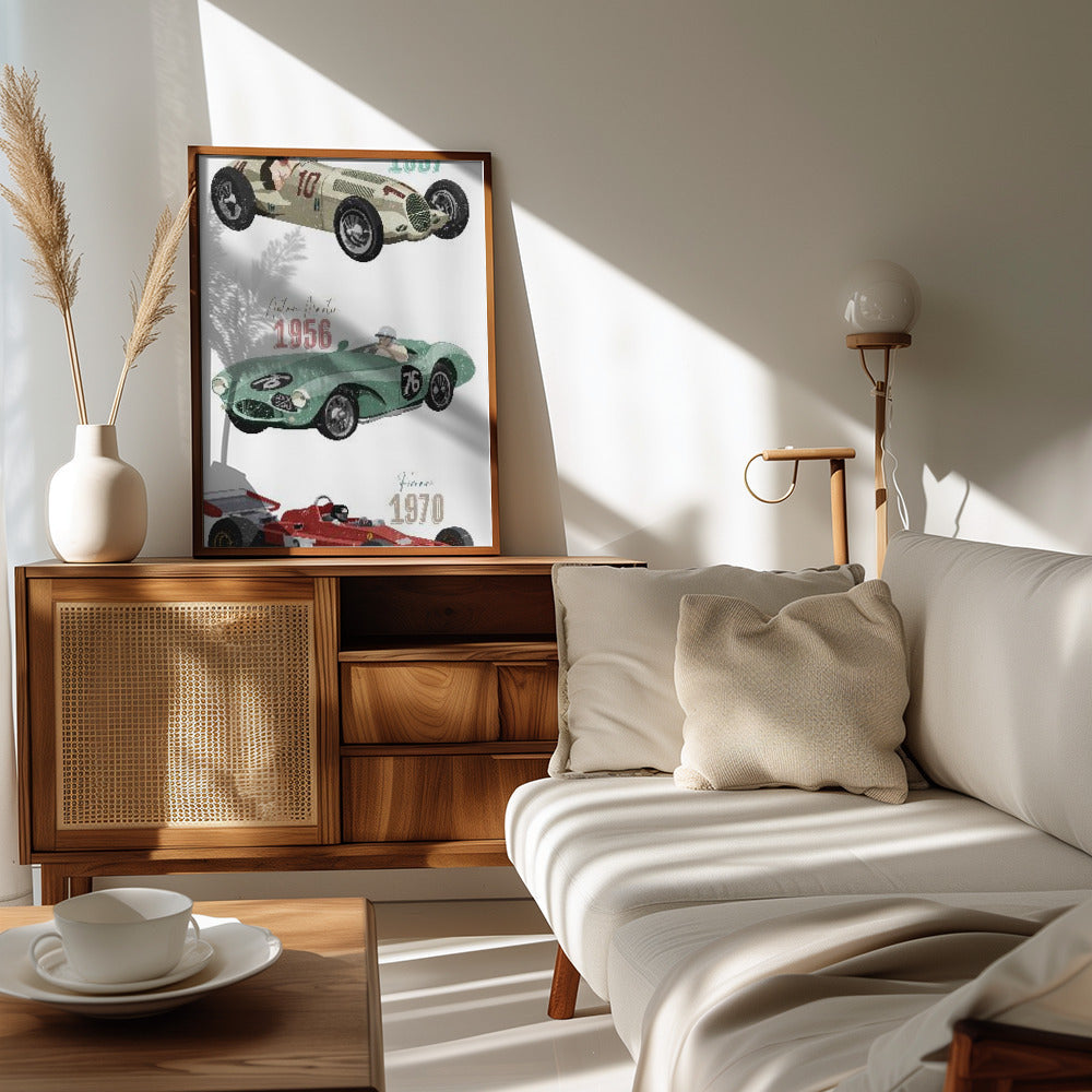 Vintage Racecars - plakatstore