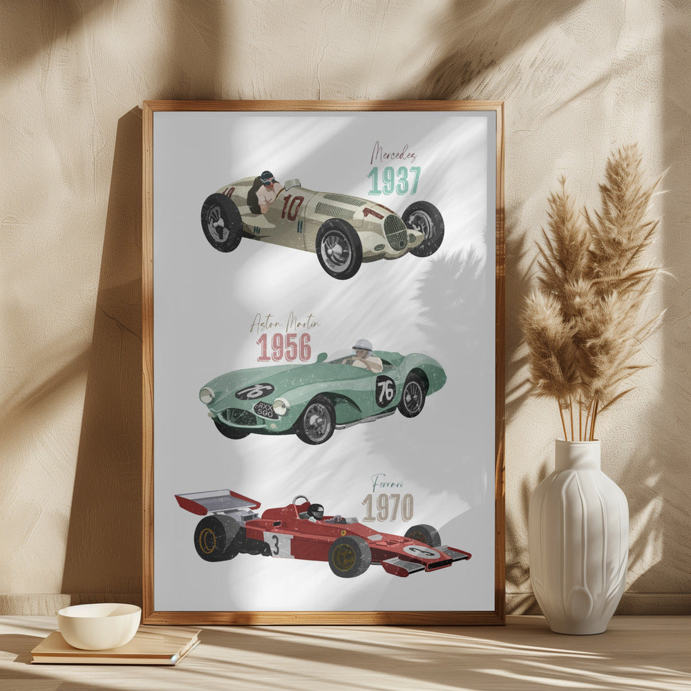Vintage Racecars - plakatstore