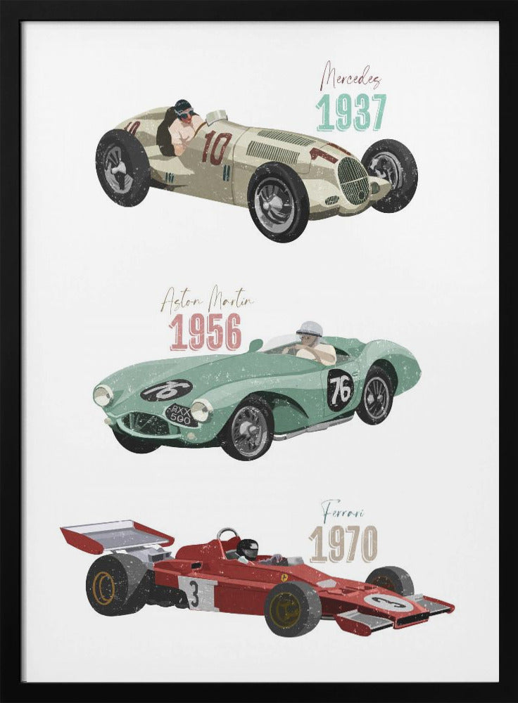 Vintage Racecars - plakatstore