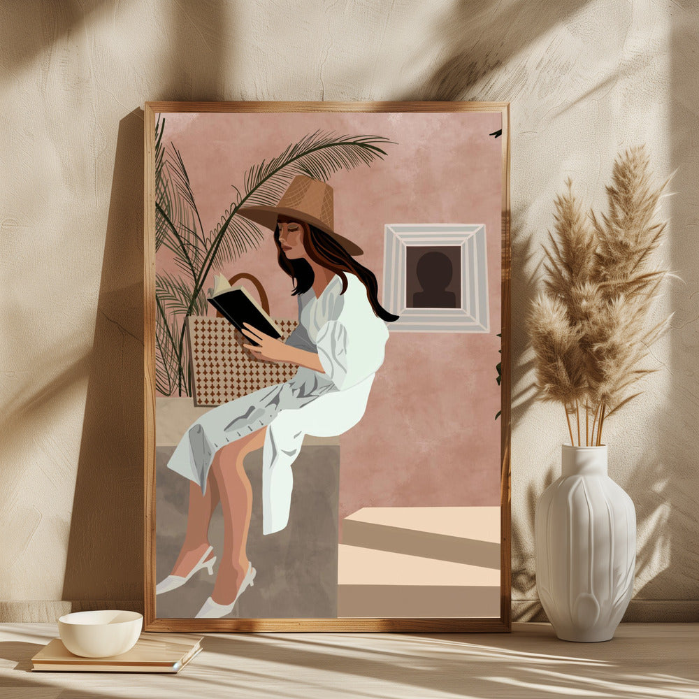 Woman Reading Book - plakatstore