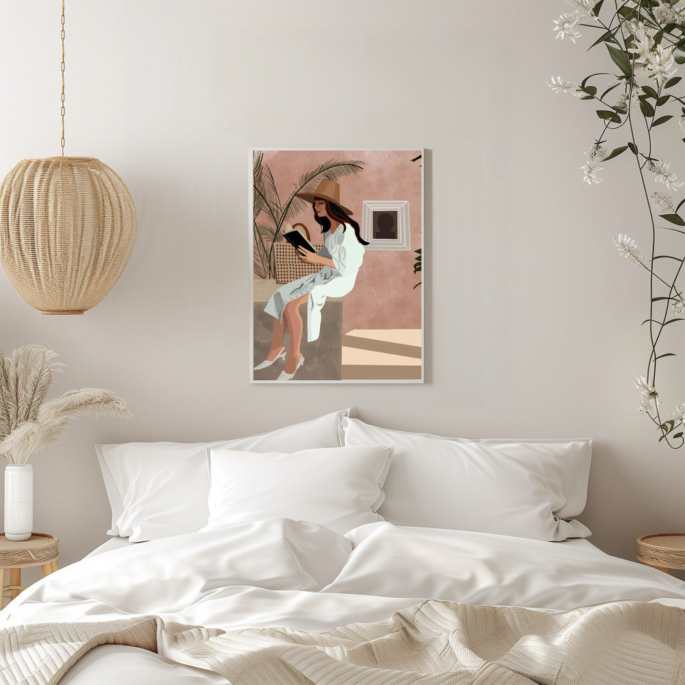 Woman Reading Book - plakatstore