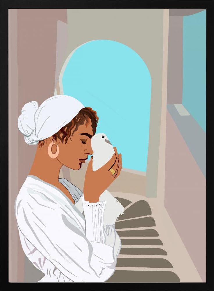 Woman With a Dove - plakatstore