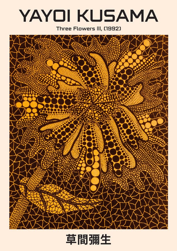 Yayoi Kusama 3 Flowers