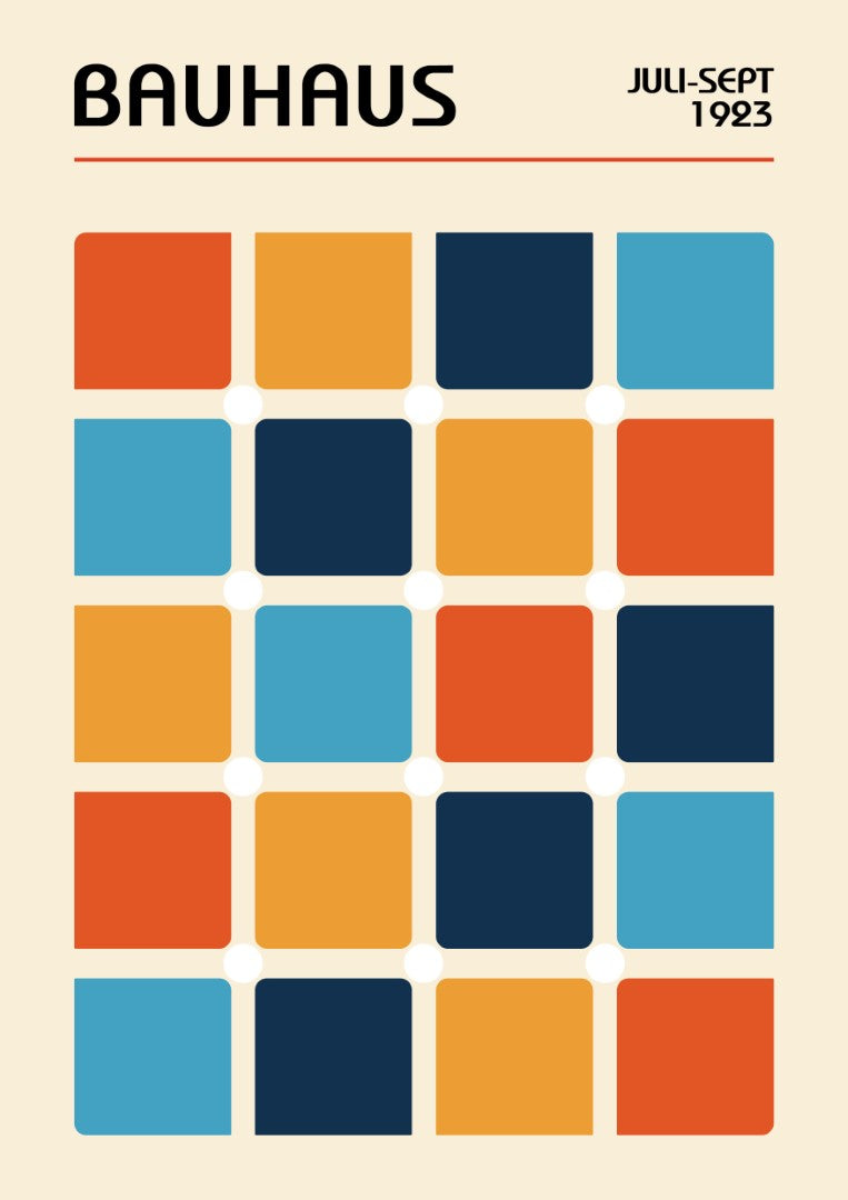 Bauhaus Squares Plakat - plakatstore