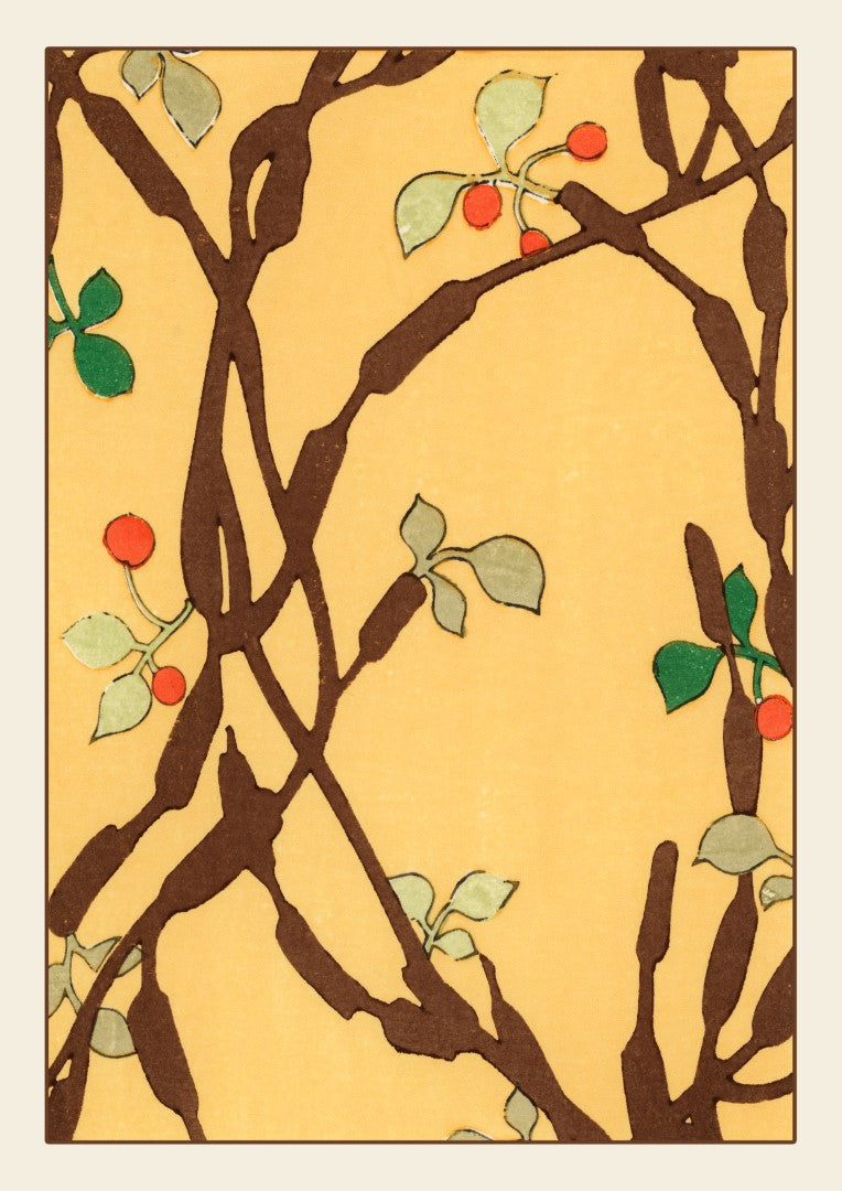 Botanisk Print Furuya Korin Plakat - plakatstore