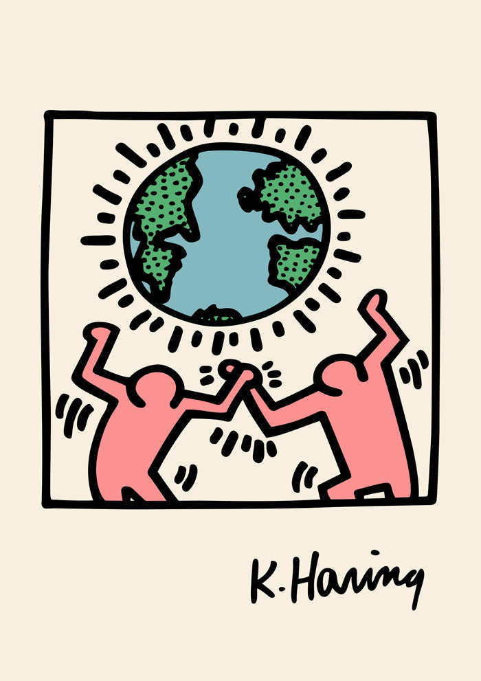 Keith Haring Earth Day Plakat - plakatstore