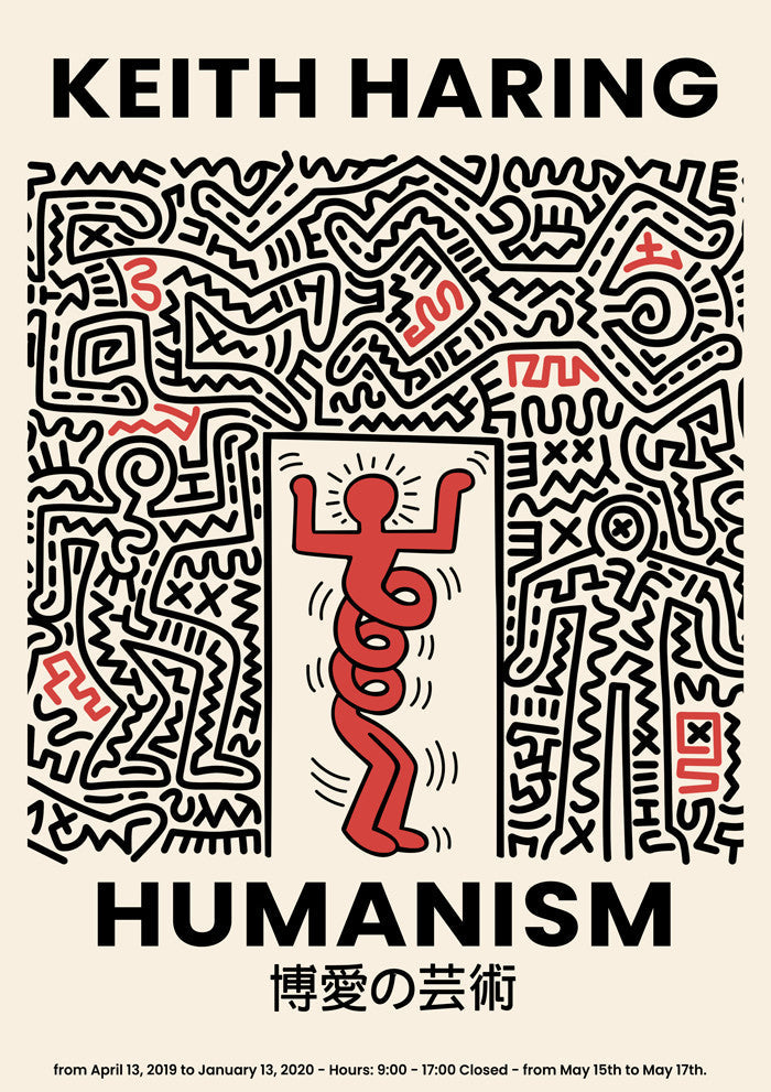 Keith Haring Humanism Plakat - plakatstore