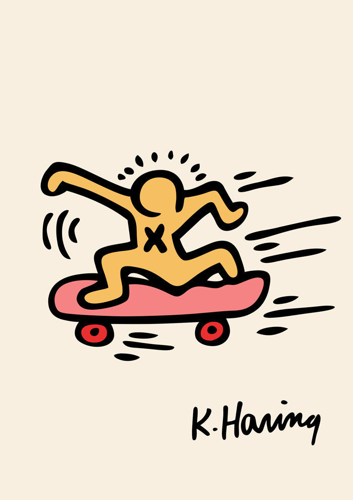 Keith Haring Skateboarding Plakat
