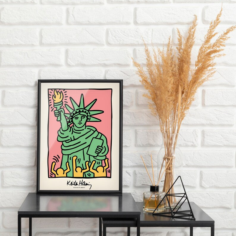 Keith Haring Statue of Liberty Plakat - plakatstore