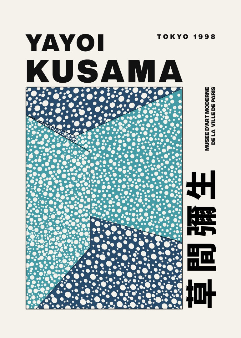 Kusama Blue Dots Plakat